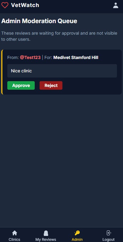 UI for an approval notification.